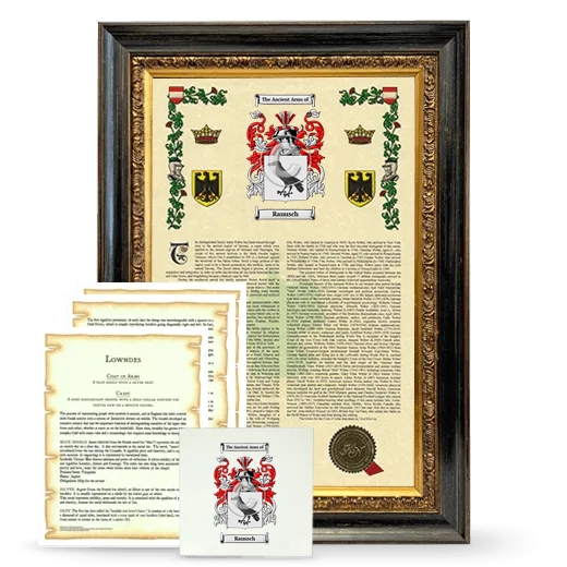 Ranusch Framed Armorial, Symbolism and Large Tile - Heirloom