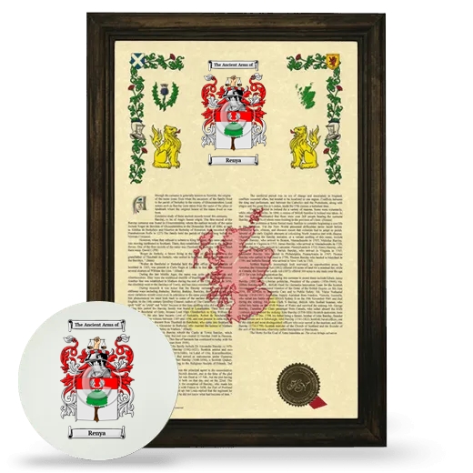 Renya Framed Armorial History and Mouse Pad - Brown