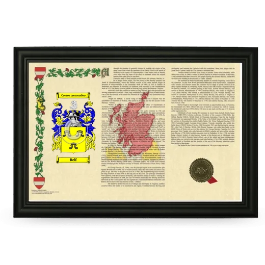 Relf Armorial Landscape Framed - Black