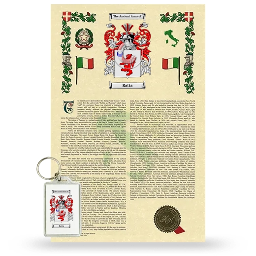 Ratta Armorial History and Keychain Package