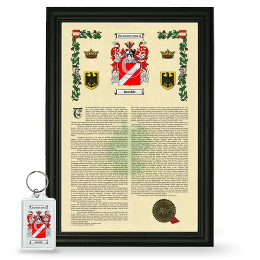 Rauchle Framed Armorial History and Keychain - Black