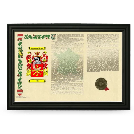 Rei Armorial Landscape Framed - Black