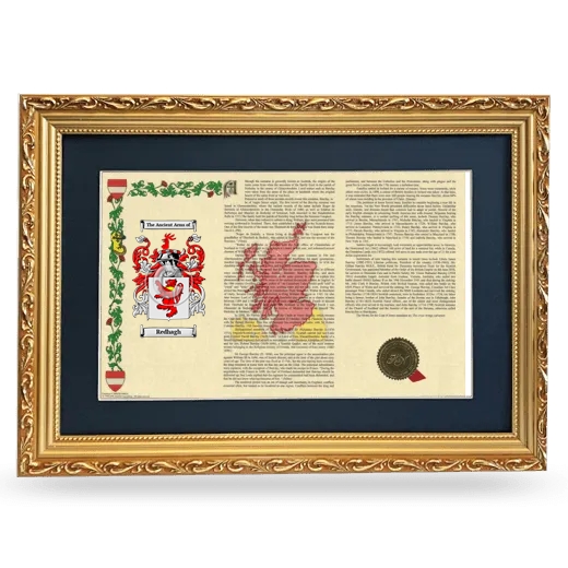 Redhagh Deluxe Armorial Landscape Framed - Gold