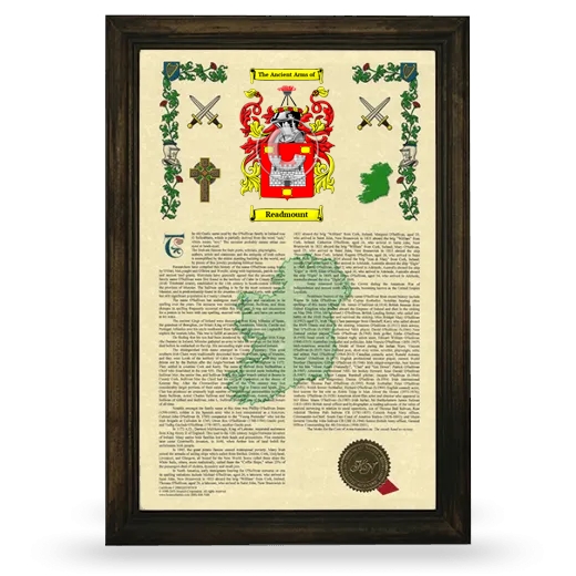 Readmount Armorial History Framed - Brown