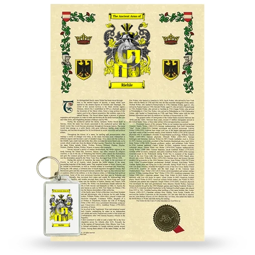 Riehle Armorial History and Keychain Package