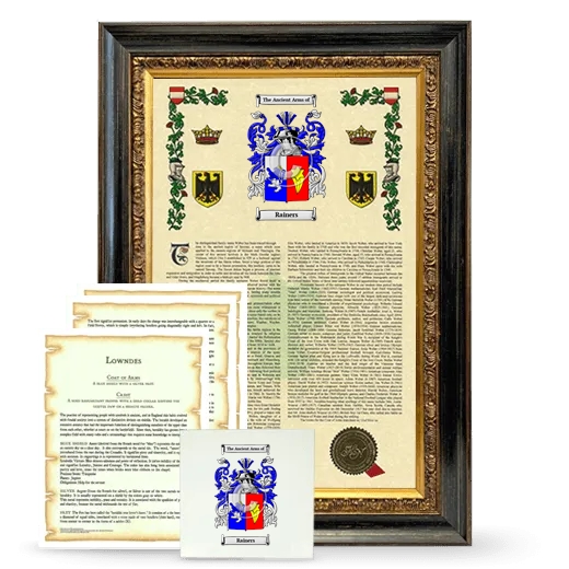 Rainers Framed Armorial, Symbolism and Large Tile - Heirloom