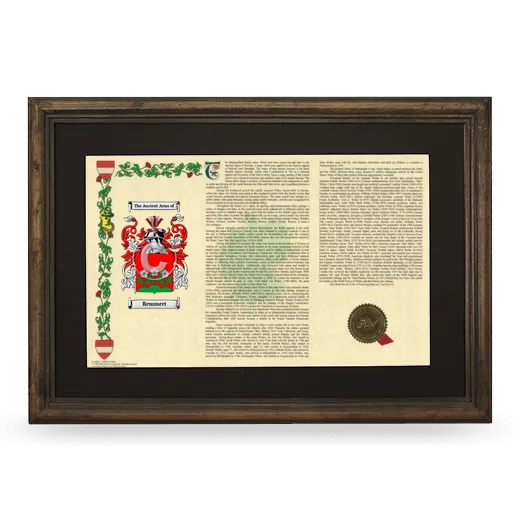 Remmert Deluxe Armorial Landscape Framed - Brown