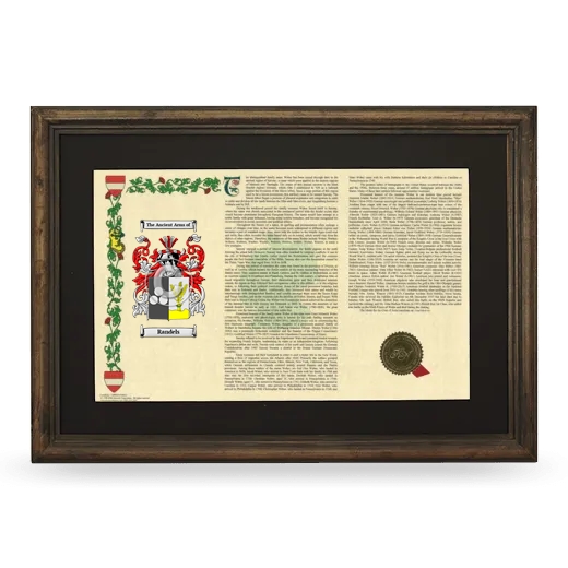 Randels Deluxe Armorial Landscape Framed - Brown