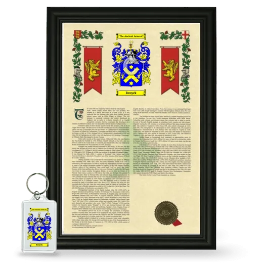 Renyck Framed Armorial History and Keychain - Black