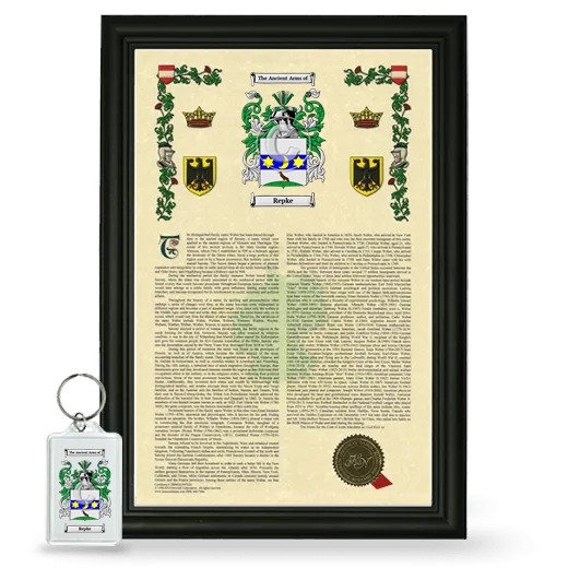 Repke Framed Armorial History and Keychain - Black