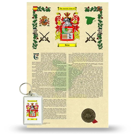 Resa Armorial History and Keychain Package