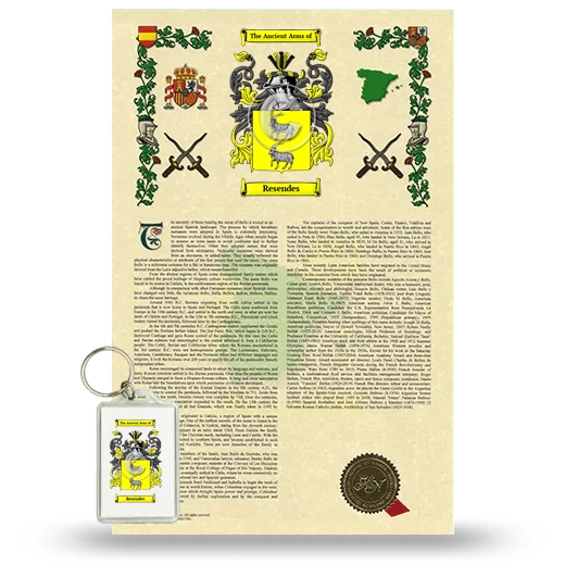 Resendes Armorial History and Keychain Package