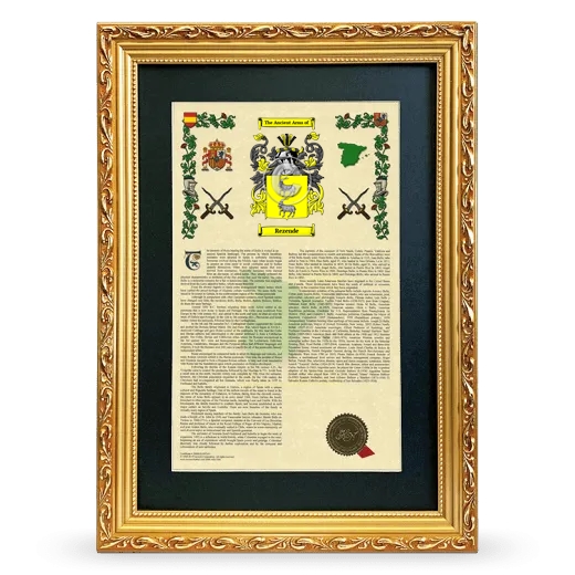 Rezende Deluxe Armorial Framed - Gold