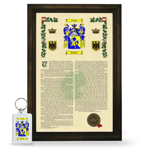 Reutter Framed Armorial History and Keychain - Brown