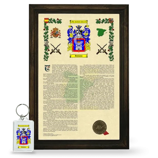 Reynosa Framed Armorial History and Keychain - Brown