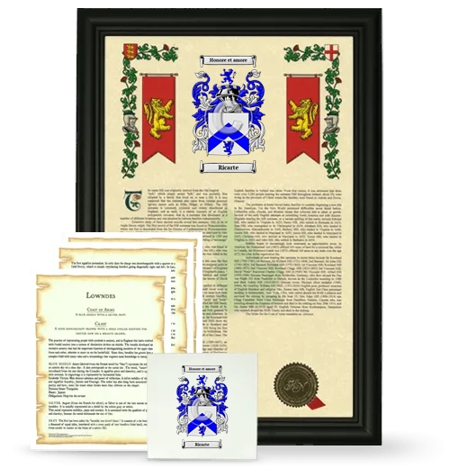 Ricarte Framed Armorial, Symbolism and Large Tile - Black