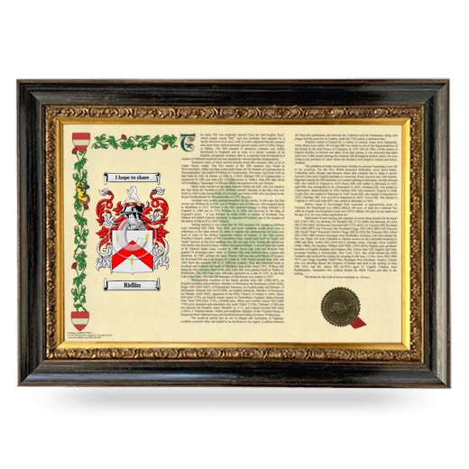 Ridlin Armorial Landscape Framed - Heirloom