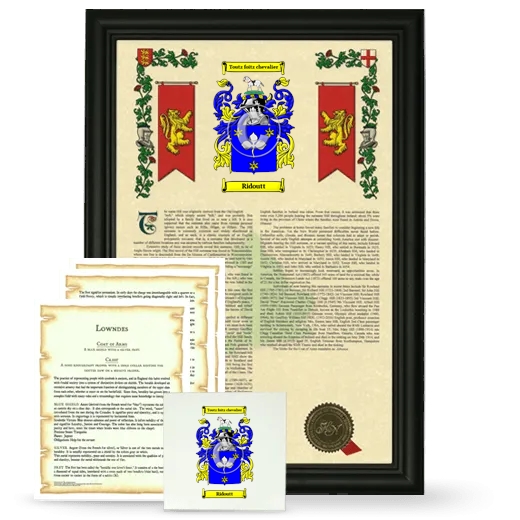 Ridoutt Framed Armorial, Symbolism and Large Tile - Black