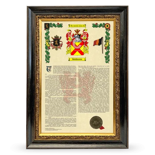 Reichtoven Armorial History Framed - Heirloom