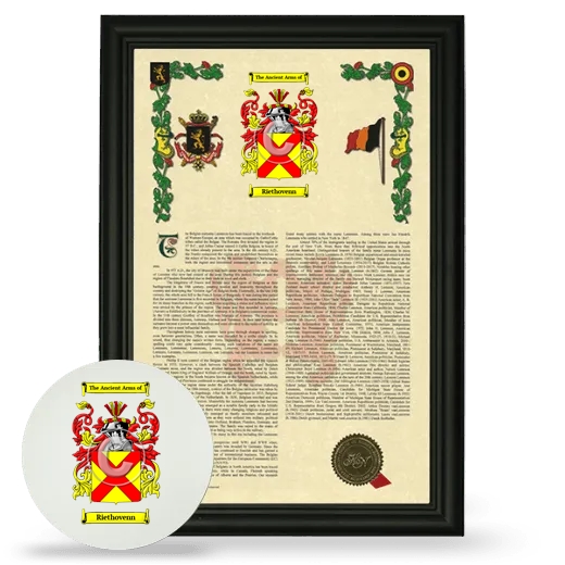 Riethovenn Framed Armorial History and Mouse Pad - Black