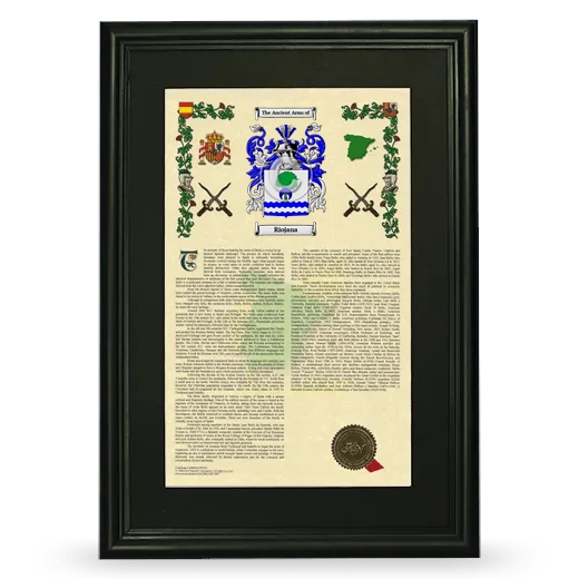 Riojana Deluxe Armorial Framed - Black