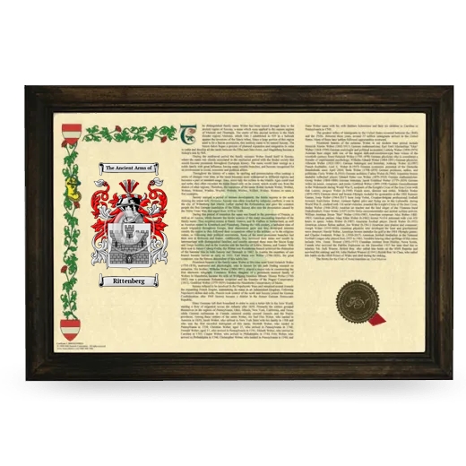 Rittenberg Armorial Landscape Framed - Brown