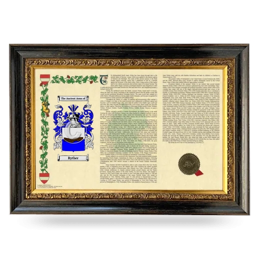 Ryther Armorial Landscape Framed - Heirloom