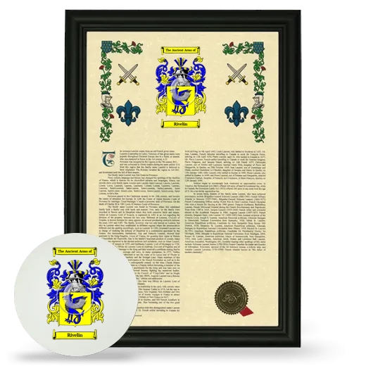 Rivelin Framed Armorial History and Mouse Pad - Black