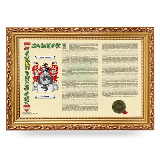 Roberts Armorial Landscape Framed - Gold