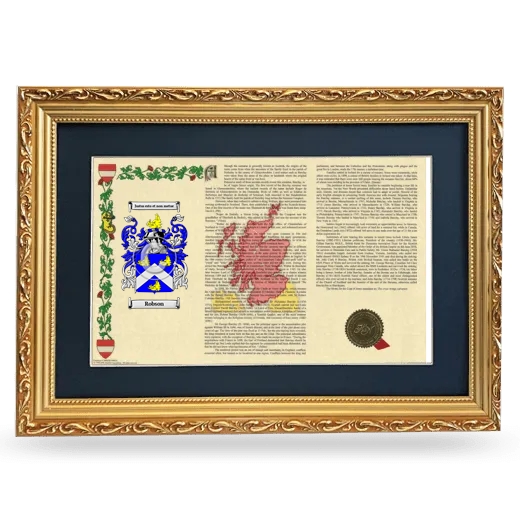 Robson Deluxe Armorial Landscape Framed - Gold