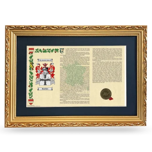 Rouches Deluxe Armorial Landscape Framed - Gold