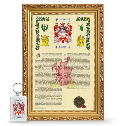 Rockcliffe Framed Armorial History and Keychain - Gold