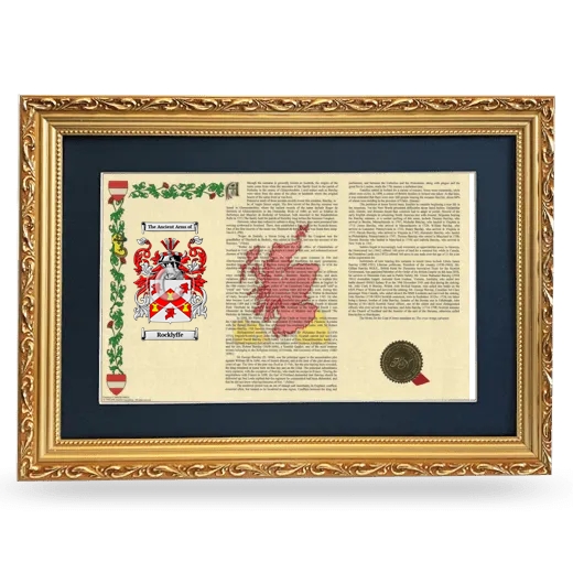 Rocklyffe Deluxe Armorial Landscape Framed - Gold