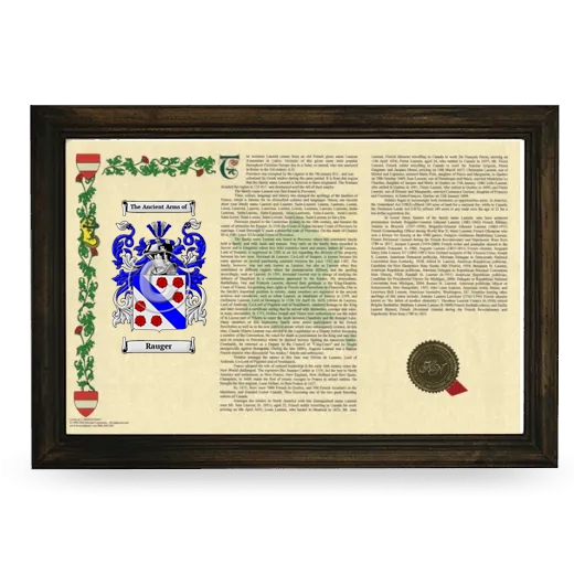 Rauger Armorial Landscape Framed - Brown