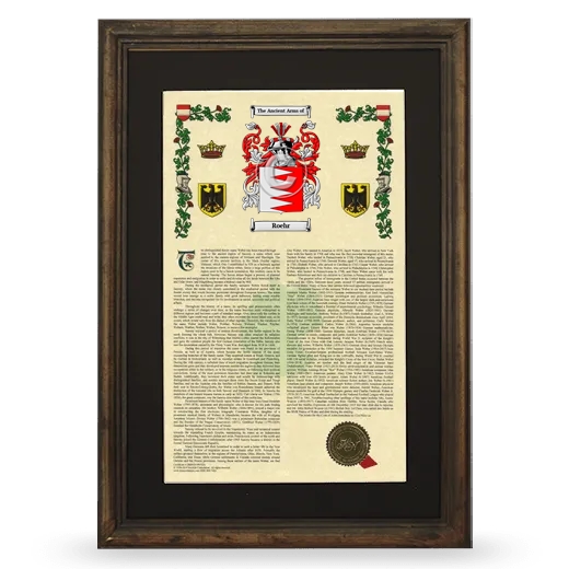 Roehr Deluxe Armorial Framed - Brown