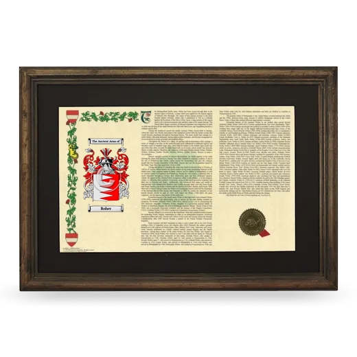 Roher Deluxe Armorial Landscape Framed - Brown