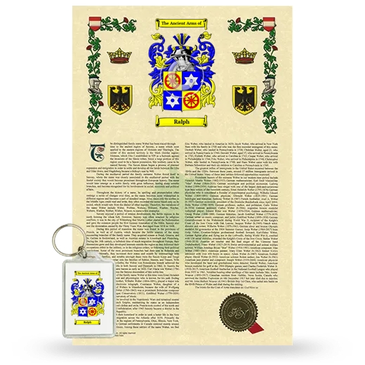 Ralph Armorial History and Keychain Package