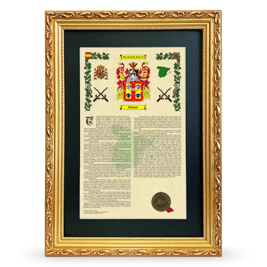 Roman Deluxe Armorial Framed - Gold