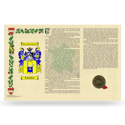 Rommiaux Armorial History Landscape Style