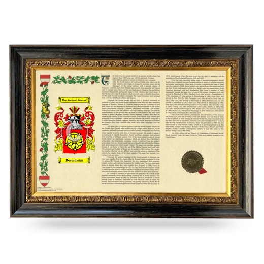 Rosenheim Armorial Landscape Framed - Heirloom