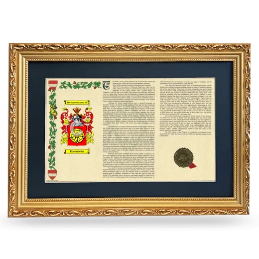 Rosenheim Deluxe Armorial Landscape Framed - Gold