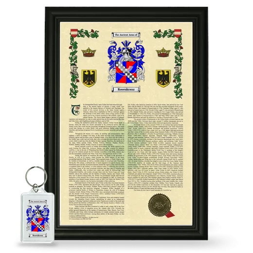 Rosenkranz Framed Armorial History and Keychain - Black