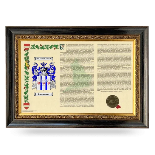 Rusewarent Armorial Landscape Framed - Heirloom