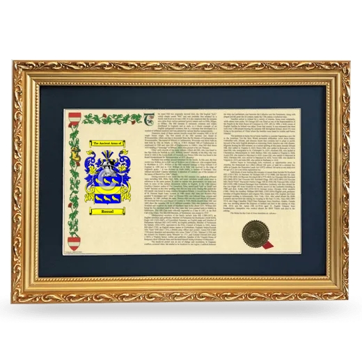 Russal Deluxe Armorial Landscape Framed - Gold