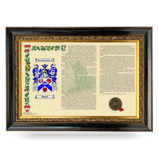 Rossel Armorial Landscape Framed - Heirloom