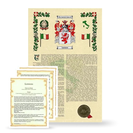 Larusso Armorial History and Symbolism package