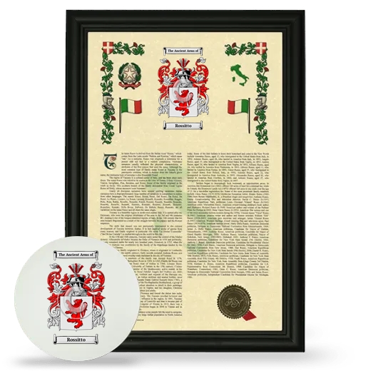 Rossitto Framed Armorial History and Mouse Pad - Black