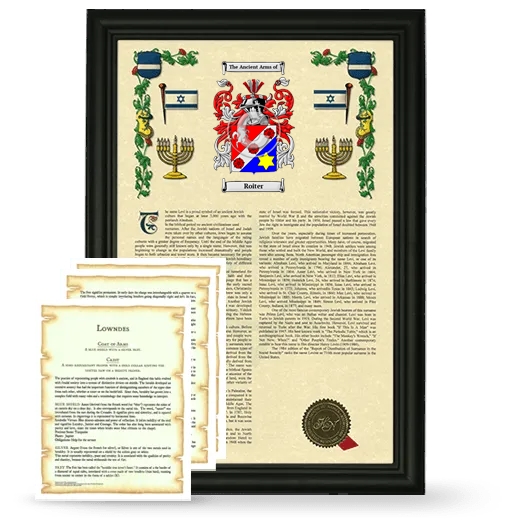 Roiter Framed Armorial History and Symbolism - Black