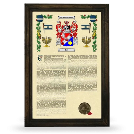 Rot Armorial History Framed - Brown