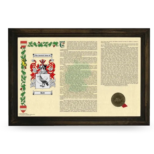 Rott Armorial Landscape Framed - Brown